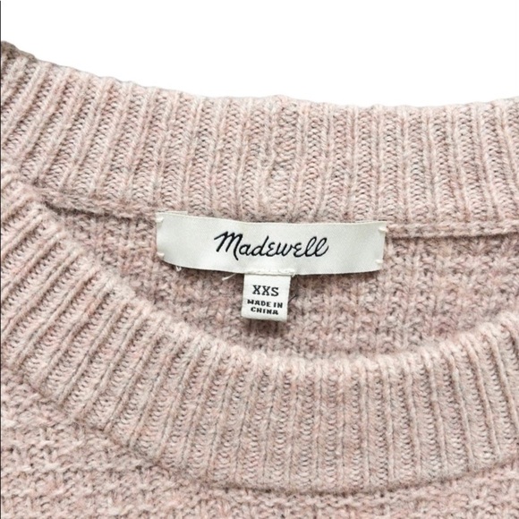 Madewell Striped Roll-Trim Waffle Pullover Sweater - Picture 3 of 7
